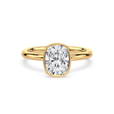 Diamond Engagement Ring Bezel-Set with Cushion Diamond by Allure